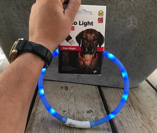 LED halsband hond veiligheid voor en jezelf. Laat je zien!