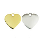 hondenpenning small heart goud zilver