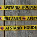 gele lijn afstand houden