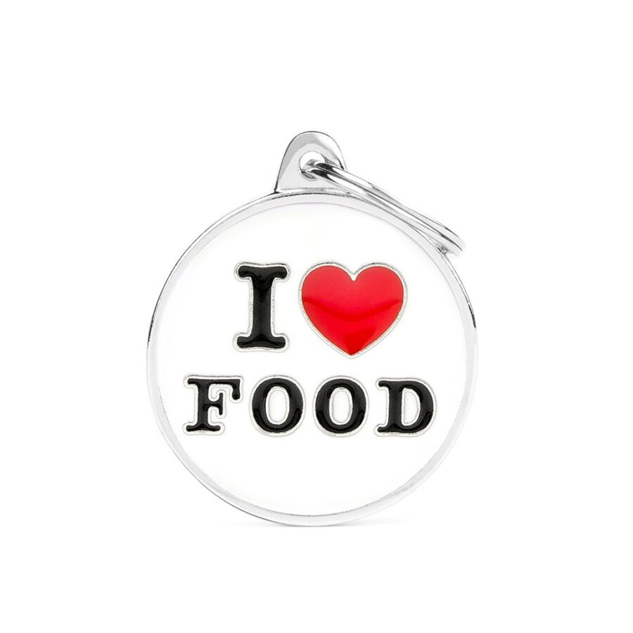 hondenpenning i love food groot