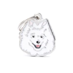 hondenpenning pomeriaan keeshond white