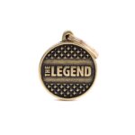 hondenpenning the legend studs English brass