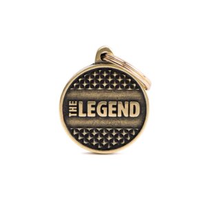 hondenpenning the legend studs English brass