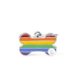 regenboog hondenpenning small bone