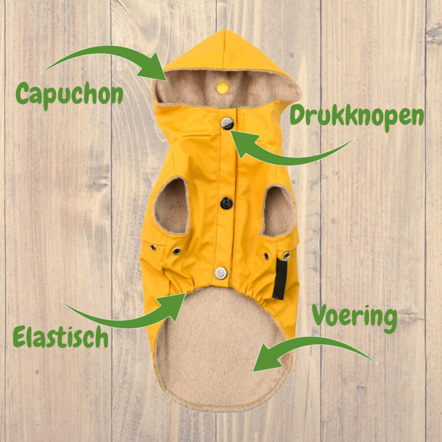 honden regenjas met capuchon